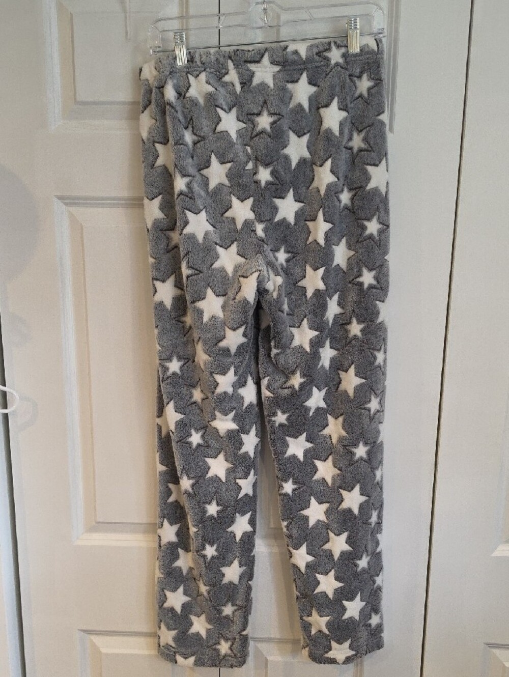 Source Unknown Gray and White Star Plush Pajama Pants - Picture 3 of 5